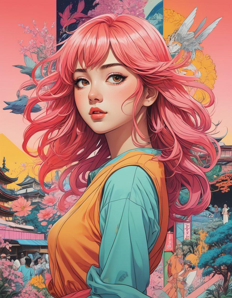 A dynamic collage depicting the evolution of Hentai art styles, showcasing vintage hand-drawn manga panels on one side transitioning into vibrant, colorful scenes of modern adult animation on the other. Include iconic characters in various poses, with expressive emotions that capture the essence of the genre. Use a fusion of soft pastels and bold colors to highlight the transition, framed by subtle hints of motion and animation techniques. Incorporate a digital and whimsical style to convey creativity and playfulness. vibrant colors. digital painting.