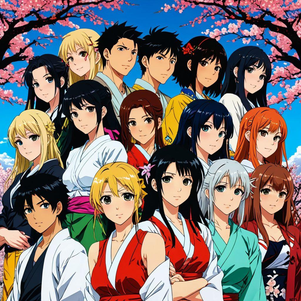 A diverse group of individuals engaging in animated conversation about hentai, surrounded by colorful manga panels and cultural symbols that represent its influence on entertainment. The scene should convey integration of different ideas and artistic styles, with elements of humor and seriousness intertwined, showcasing how hentai shapes perspectives. soft focus background. vibrant colors. 3D.