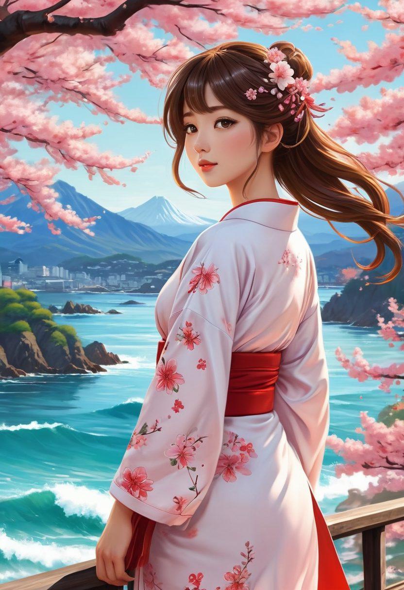 An artistic representation of vibrant hentai artwork showcasing a blend of dynamic characters and expressive scenes. Incorporate elements of Japanese culture intertwined with adult themes, featuring vivid colors and intricate details. Include traditional motifs like cherry blossoms and waves in the background, hinting at the emotions portrayed in the art. A whimsical, animated vibe to reflect the playful aspect of the genre. rich colors. vector art.